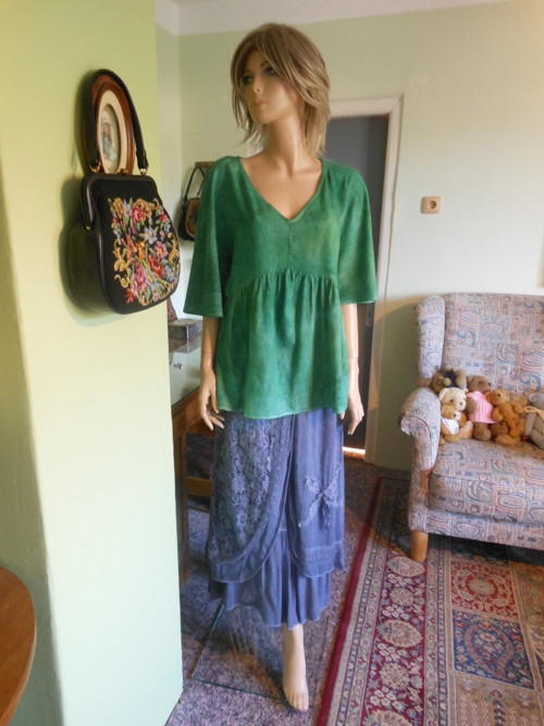 Boho plátěná tunika, vel.46 — foto 1