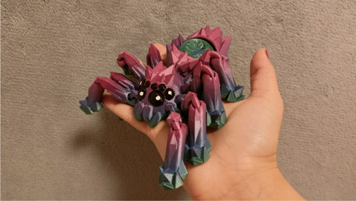Krystalový Pavouk - 12,5 cm - 3D Tisk — foto 1