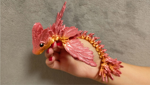 Mládě Opeřeného Hada - 23 cm - 3D Tisk — foto 1