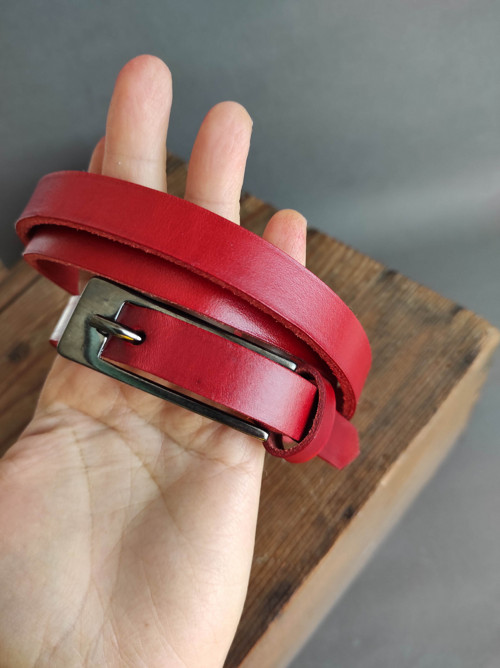Red kožený pásek - š 1,5cm 75-95cm
