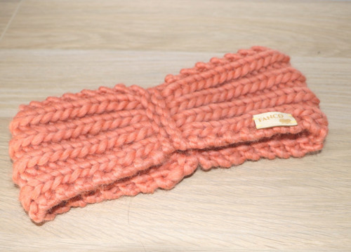 NATURAL WOOL - pletená EXTRAhrubá čelenka