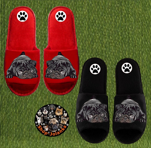 Mops Bačkůrky- Pantofle