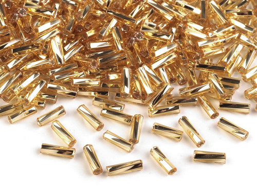 Preciosa tyčinky kroucené zlaté světlé 6mm, 200ks