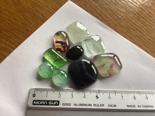 Vícebarevné sklo 9 ks / 130 — foto 1
