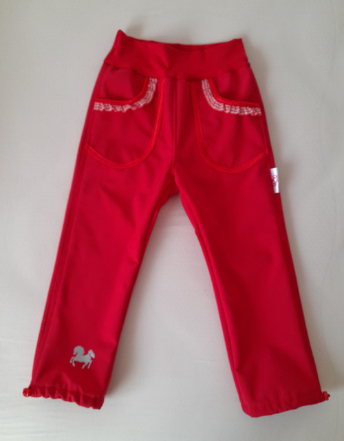 Zimní softshell, kalhoty do pasu - velikost 98