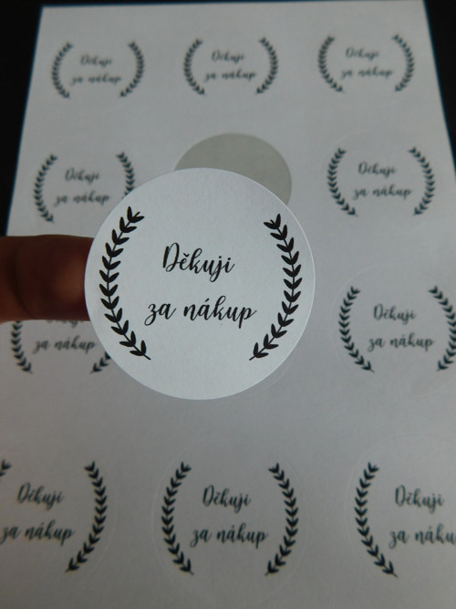 Samolepky - děkuji za nákup