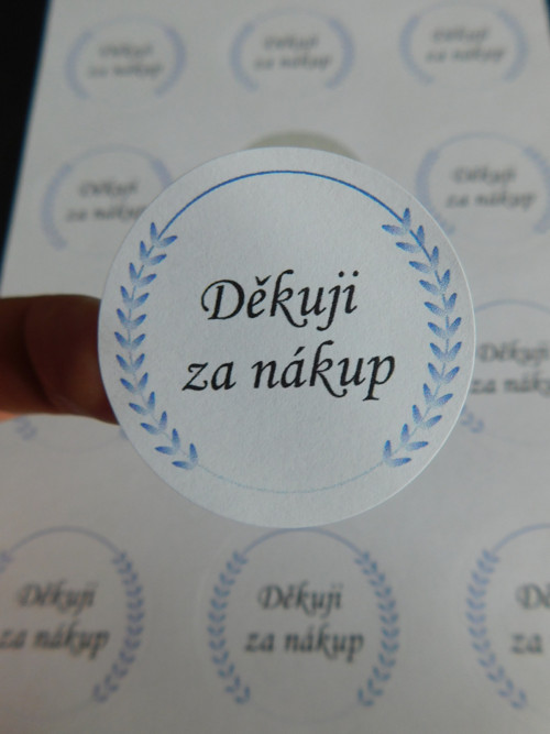 Samolepky - děkuji za nákup