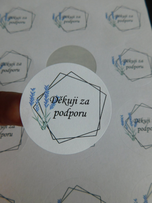 Samolepky - děkuji za podporu