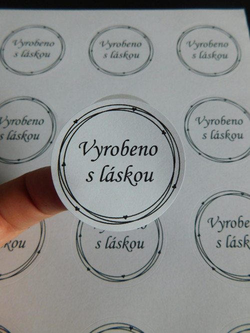 Samolepky - Vyrobeno s láskou