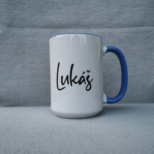 Hrnek VELKÝ 400ml se jménem, Lukáš
