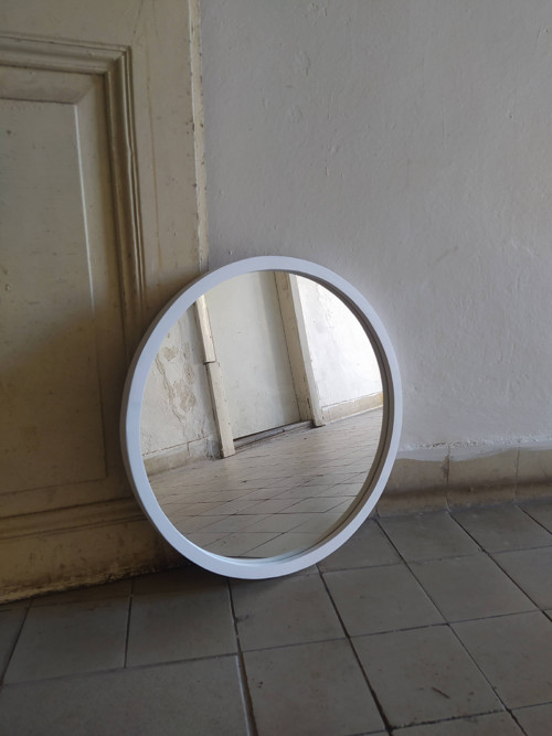 Dřevěné kulaté zrcadlo 70cm — foto 1