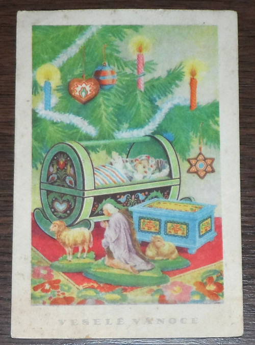 Vánoční POHLEDNICE, Veselé Vánoce, 1949