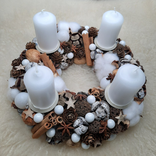Adventní věnec bílý — foto 1