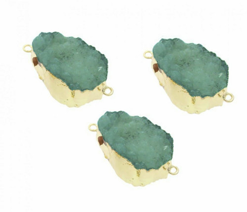 1 ks Crystal Green Druzy Teardrop Drop Ice Quartz