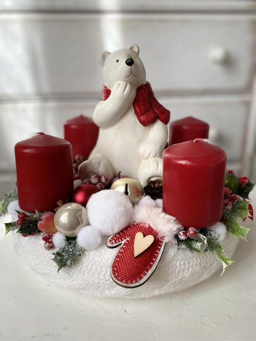 Adventní věnec s ledním méďou:) — foto 1