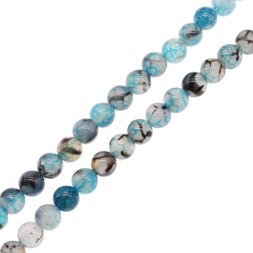 1ks mléko Turquoise Modré přírodní Dragon žíly