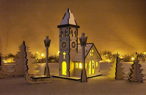 LED lampička kostelík II