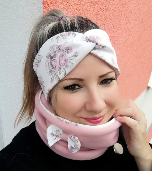 Pudrová růžová čelenka flees — foto 1