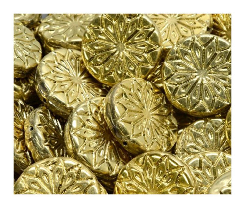 4ks kovové zlato Patina Velká Mandala Origami