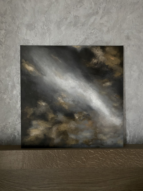 Abstraktní obraz - Naděje v temnotě 60x60cm