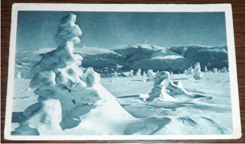 ČB vánoční POHLEDNICE, Radostné Vánoce, 1951