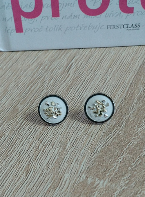 Deluxe náušnice s betonem a kaminky