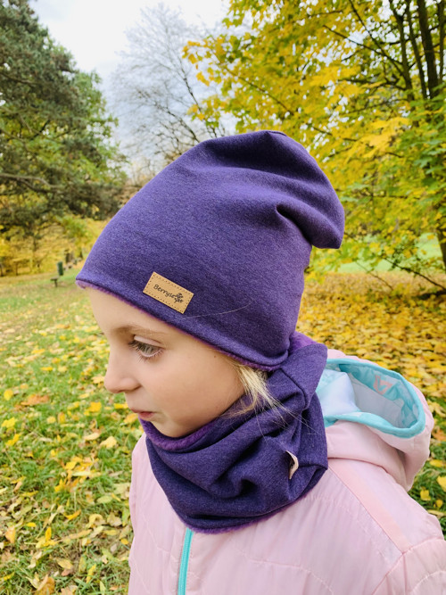 Čepice zimní ultra violet melír