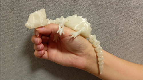 Flexi Kostěná Krysa - 22 cm - 3D Tisk SVÍTÍCÍ
