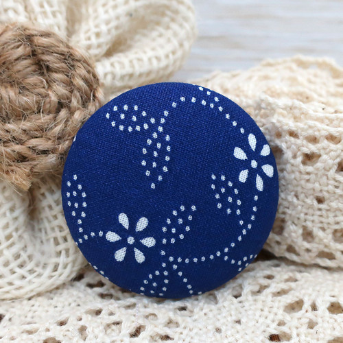 Buttonková brož Modrá folklórní 38mm*na objednávku