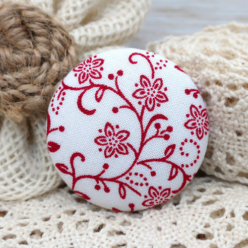 Buttonková brož Popínavé kvítky 38mm *na objednávk