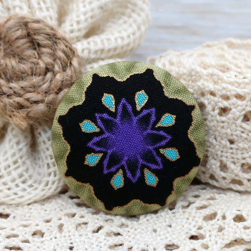 Buttonková brož Mandala 38mm