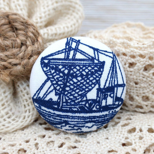 Buttonková brož Rybářská 38mm