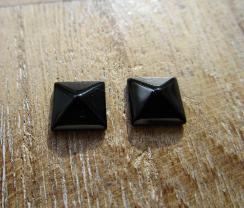 Obsidián černý (tvary do šperků - PÁR)
