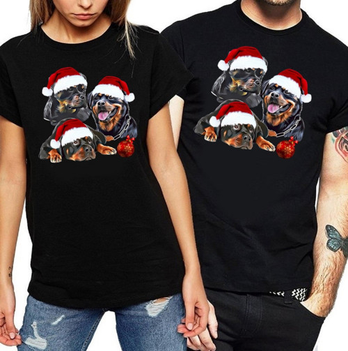 Rotvajler Vánoční Tričko Unisex