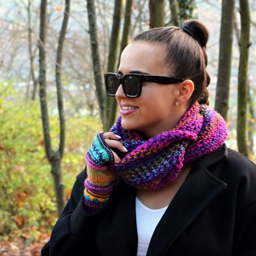 Set nákrčník + rukavičky "Psychedelie" — foto 1