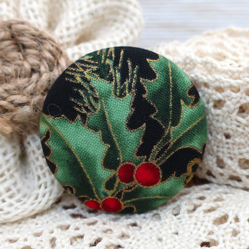Buttonková brož Vánoční 38mm *na objednávku