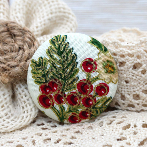 Buttonková brož Vánoční 38mm *na objednávku