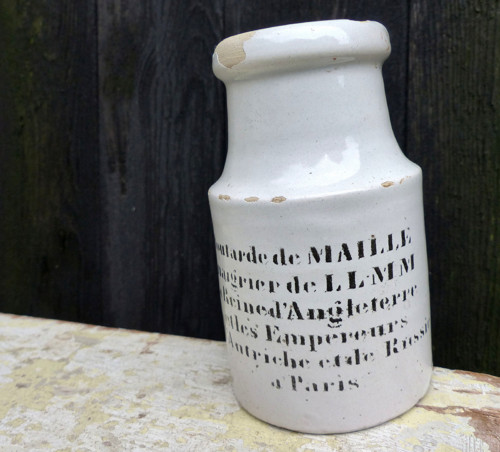 Nádoba od francouzské hořčice Maille, kol. 1850