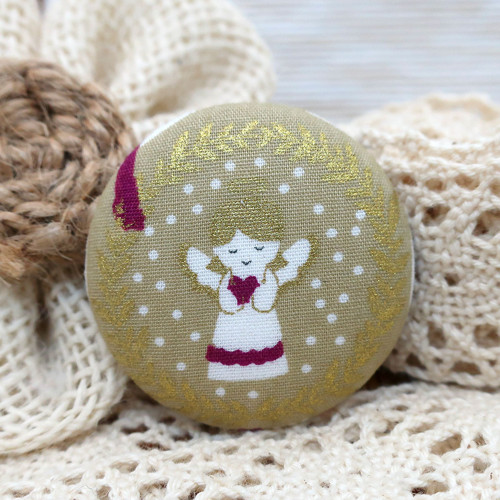 Buttonková brož Vánoční 38mm *na objednávku