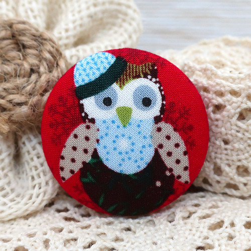 Buttonková brož Vánoční 38mm *na objednávku