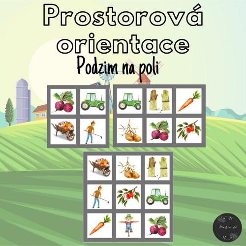 Podzim na poli, prostorová orientace