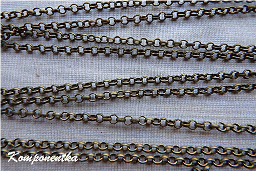 Řetízek starobronz 3,2mm 74cm — foto 1