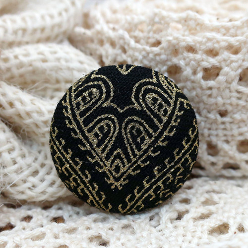 Buttonková brož Zlaté ornamenty 25mm