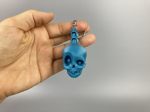 Přívěsek Kostík - 7 cm,modrá, 3D tisk — foto 1