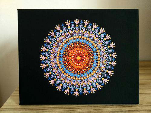 Tečkovaná mandala - Červánková — foto 1