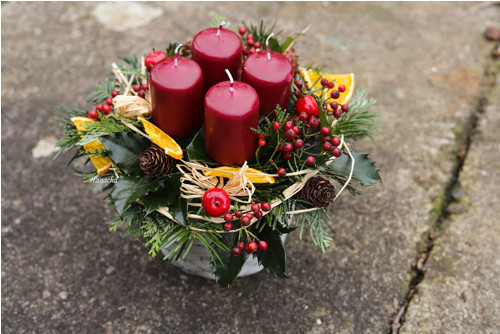 Adventní košíček červený