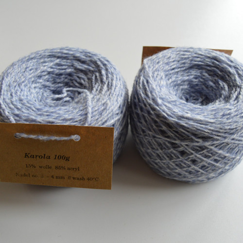 Světle modrý melír Karola s 15%vlny 100g