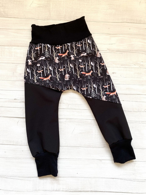 Softshell baggy - Les/černá