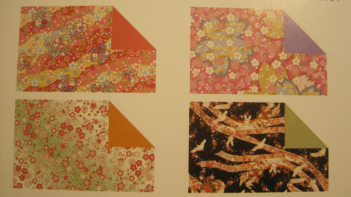 Set 4 obojstranní Origami z Japonska