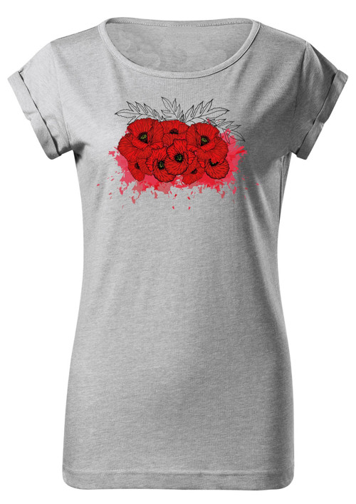 Dámské tričko "Vášnivé máky"
